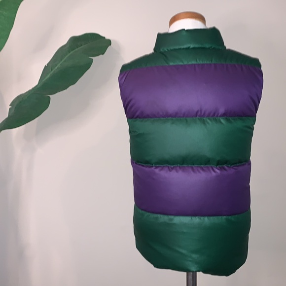 Ralph Lauren Polo Reversible Down Feather Puffer Vest, Purple & Green, Size 6X - Picture 5 of 16